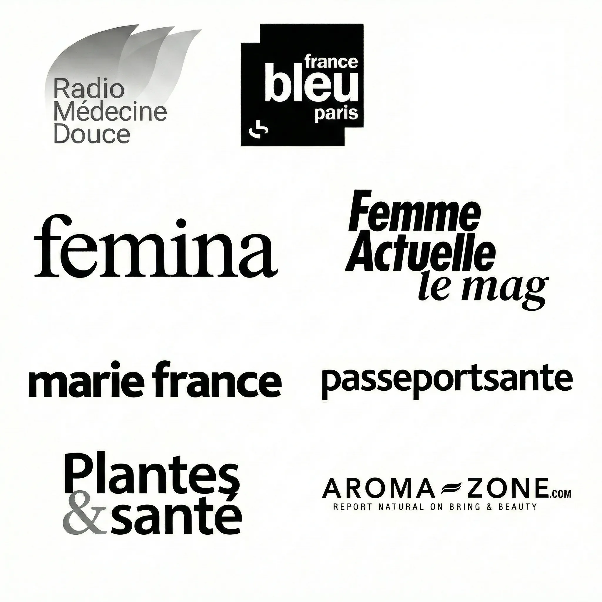Logos des partenaires et certifications AMSOAM : QUALIOPI, Aroma-Zone